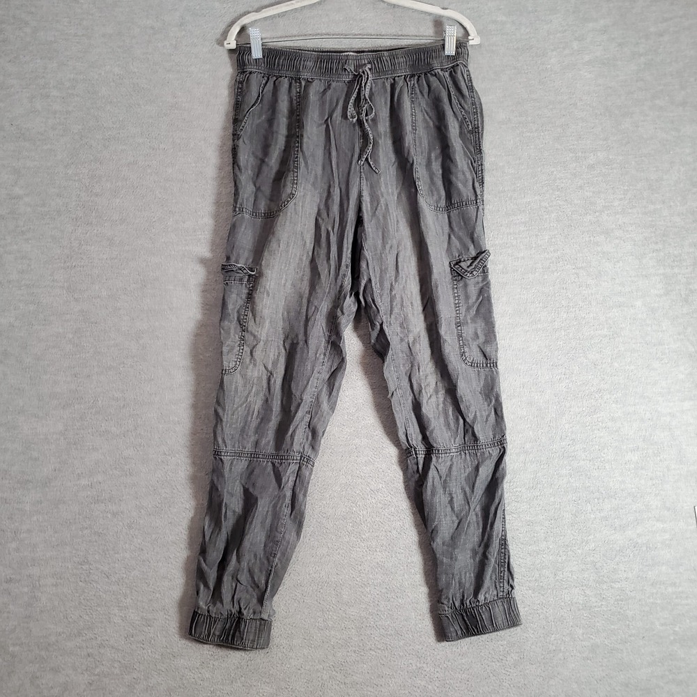 Abercrombie & Fitch Men Pants Medium Gray Jogger Tapered Pockets Drawstring